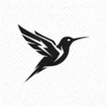 蜂鸟电竞品牌Logo - 象征速度与精准的蜂鸟图案