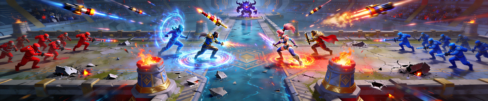 英雄联盟全球总决赛激烈对战场景 - 两支职业战队正在召唤师峡谷中团战